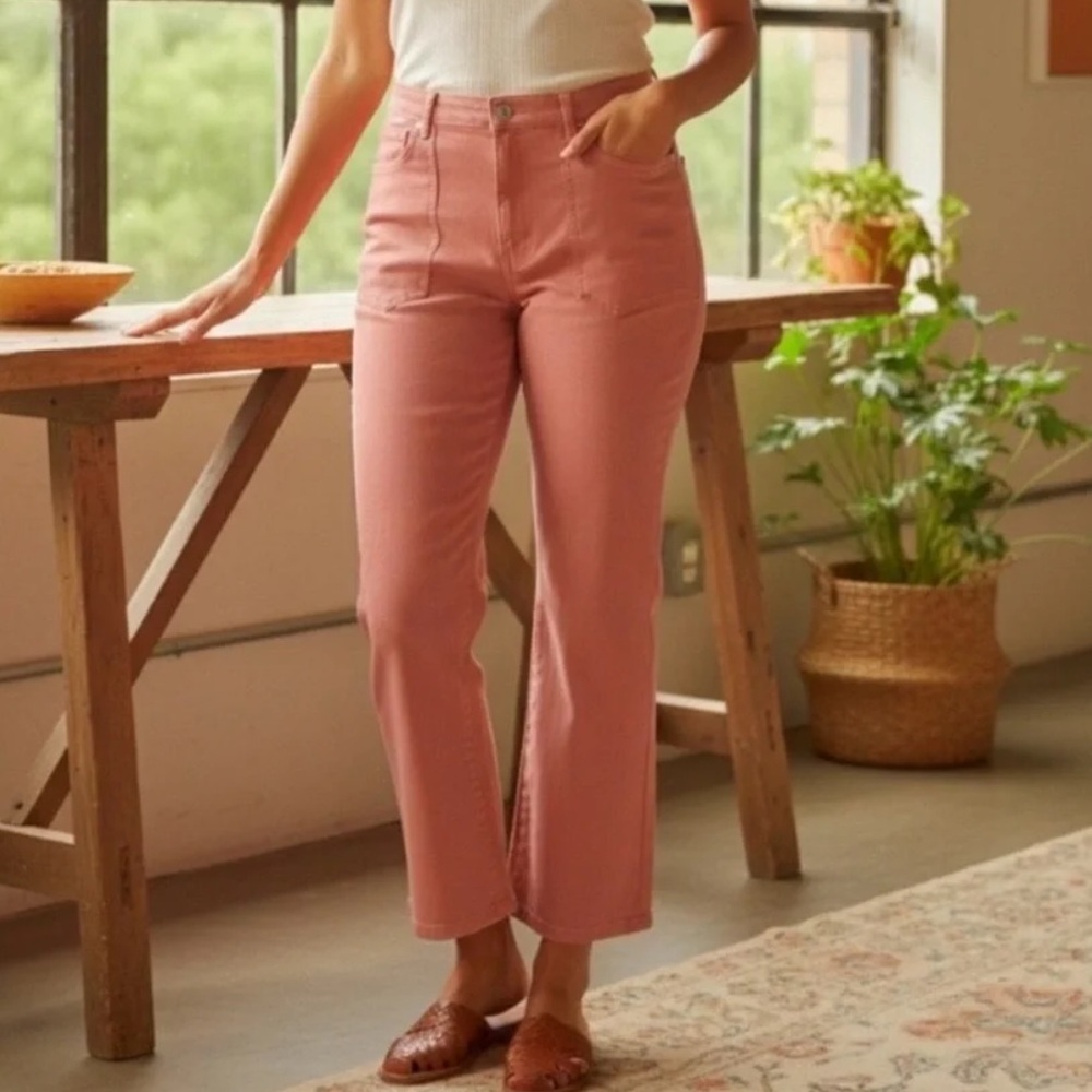 Joie Crop Jeans in Guava | Wide Leg Crop | High waist | Sz 27